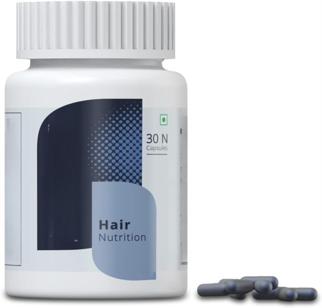 Suplimentul de nutritie a parului cu Biotina, Vitamine, Minerale, Aminoacidi si DHT Blocatori pentru cresterea parului, Nourishment, Resolideaza si reduce caderea parului pentru barbati si femei - 30 Veg Capsule (1 luna)
