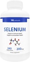 ML Naturals Seleniu 200mcg 240 Capsule vegetale. Sprijină sănătatea imună, NSF-Certified & cGMP-Compliant