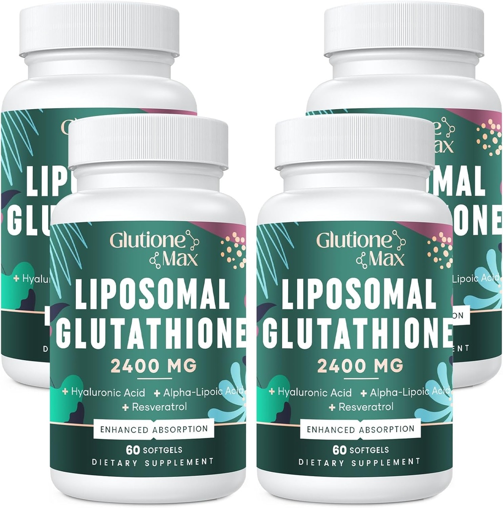 8-in-1 Liposomal Glutatione 2400 MG, înaltă absorbţie antioxidant Formula 