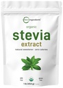 Pur organic Stevia Powder, 1 Lire (2,837 Servings), cel mai înalt grad Stevia Green Leaf Extract Reb-A 