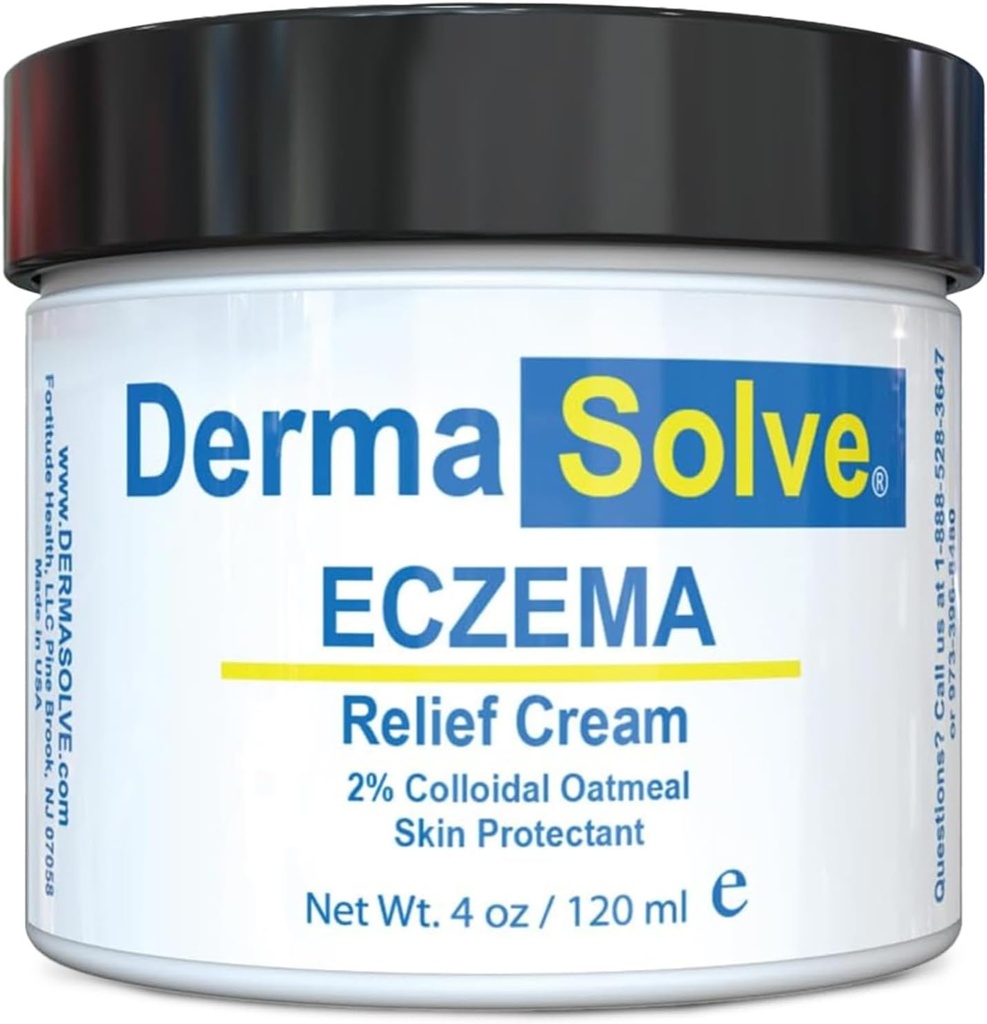 Dermasolve Full Body Eczeme Relief Lotion Cream - Flare Control Terapie Balsam care protejează, moisturizeaza, și reparații Skin Kids, Bebeluși și adulți - Steroid gratuit (4 Fl Oz, 1)