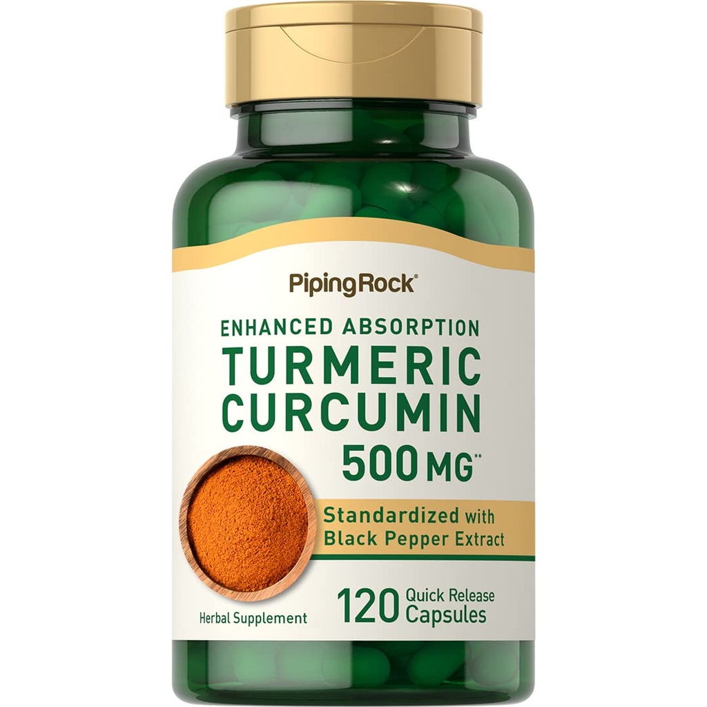 Piping Rock Curcumin Turmeric cu Pepper negru 500mg 