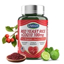 Red Yeast Rice 2000mg cu CoQ10 100mg - Citrinin Free Heart Health Supplement with Citrus Bergamot & Hawthorn - Supports Healthy Cholesterol Levels - Vegan, Non-GMO Capsule 120 Counts