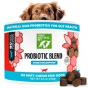 Numai Natural Pet Probiotic Caine si Cat Supliment - Digestive & Gut Health Enzyme Formula, Puppy & Canin Digestive Chews, Cel mai bun pentru Stomac Relief & Gas Aid - Soft Chews, 60 Conte.