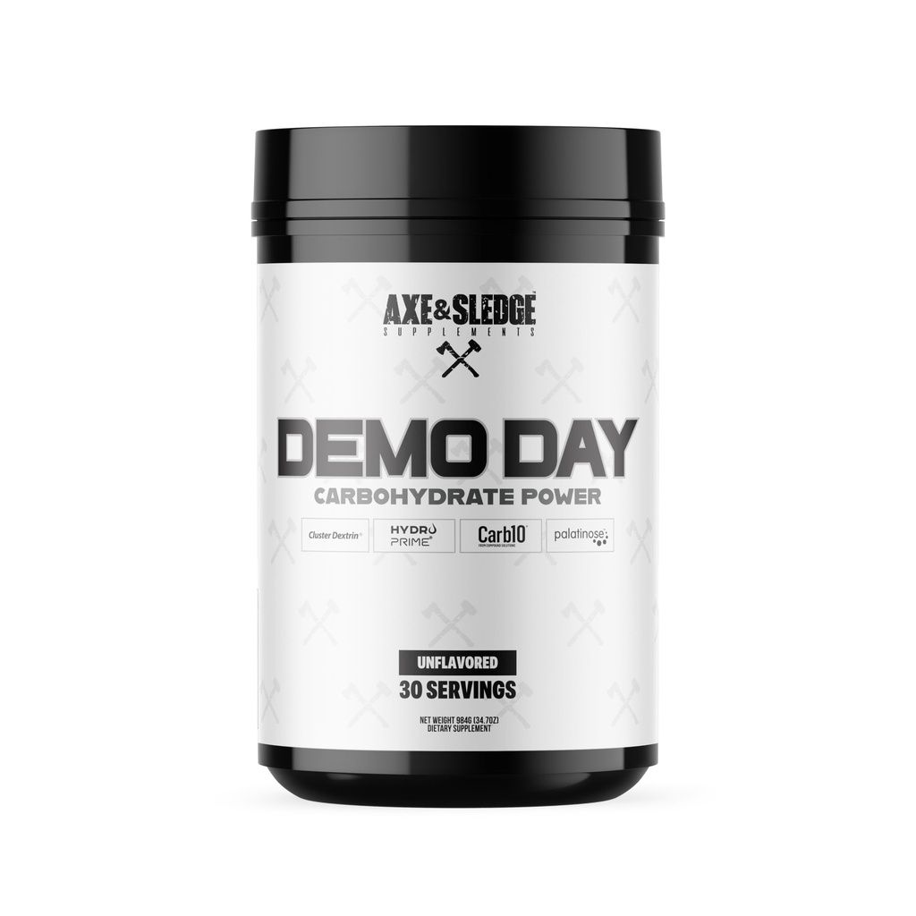 Axe & Sledge Suplimente Ziua Demo Carbohidrat de lucru Pulbere cu Cluster Dextrin, Carb10, Hydromax, & Palatinose, Îmbunătățește performanța și pompe, 30 Serviri (nearomatizate)