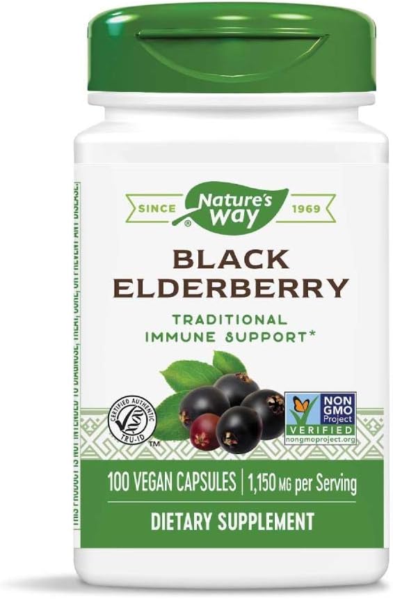 Natura's Way Elderberry, 100 Cap, (Pachet de 2)