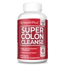 Sănătate Plus Super Colon Cleanse 120 zi de aprovizionare de detoxifiere Gentle Gut Cleanse, Psyllium Husk, Probiotice pentru constipație Relief & suport digestiv, 480 capsule