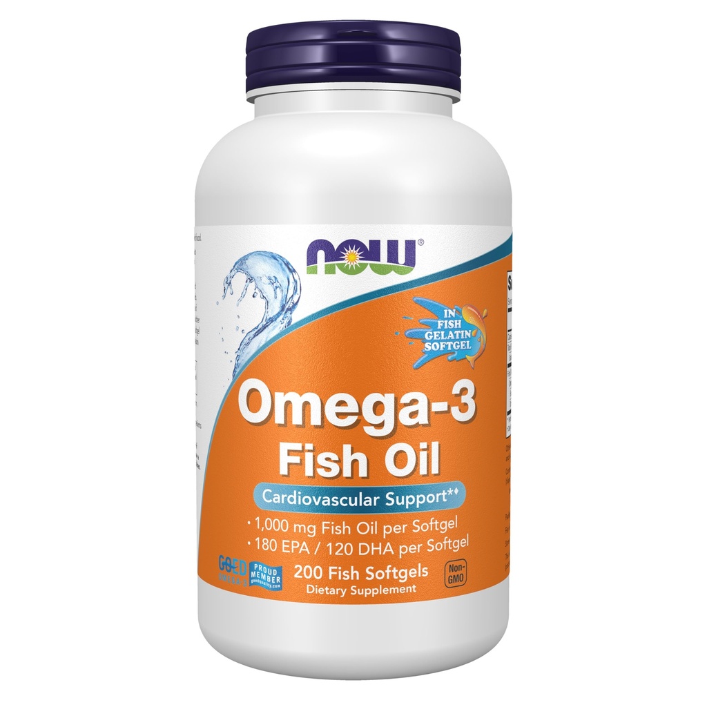 ACUM Alimente Suplimente, Omega-3 180 EPA / 120 DHA, Distilate molecular, Suport cardiovascular*, 200-Fish Gelatină Softgels,Packing pot varia