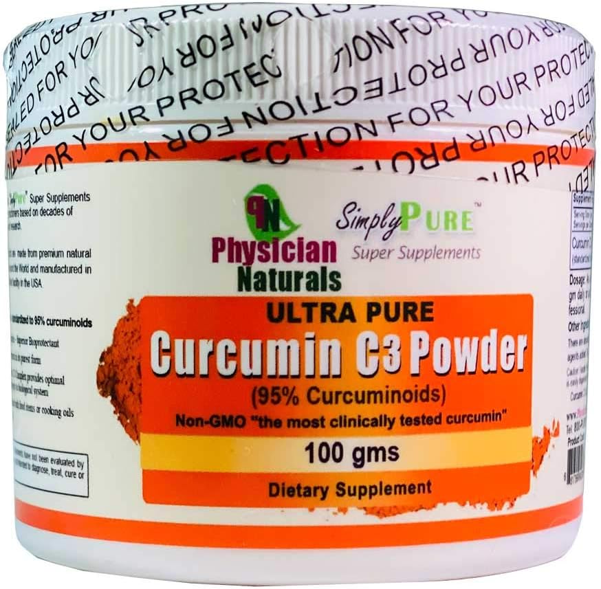 Ultra Pure Curcumin C3 Pulbere Complex 100% Extract pur de curcumin Turmeric 100 GMS 11X Suport comun de absorbţie şi sănătate imună
