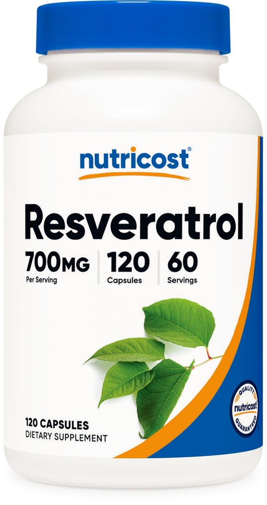 Nutricost Resveratrol 700mg, 120 capsule - Vegan, Gluten gratuit, non-GMO