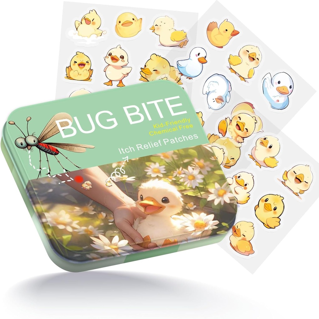 Bug Bite Itch Relief Patches 54 Count, Cute Duck Hydrocoloid Patch-uri pentru diferite grupuri de oameni, Călătorii esențiale Mâncărime Mosquito Ajutor pentru diferite grupuri de oameni