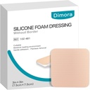 Dimora Silicon spuma dressing fara granita 10 Pack- 3"x 3" Bandaje rezistente la apa pentru ranile, cuttable pentru ingrijirea ranilor si dressing-uri