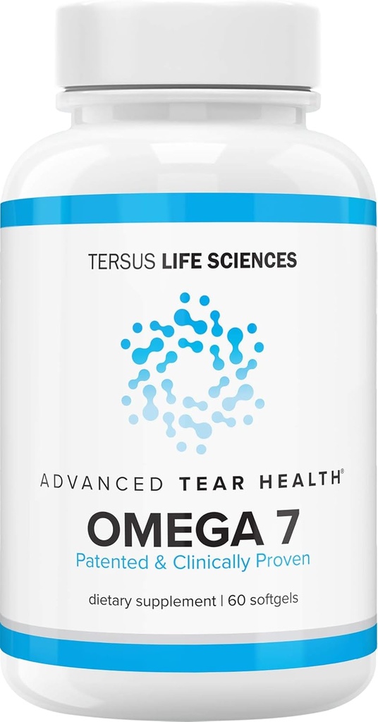 Cardia 7: Sănătate lacrimogenă - 60 Conte - Ochi uscat avansat - Omega7 Natural - Asistente cu ochi uscat, Tear Quality and Soothes Iritation