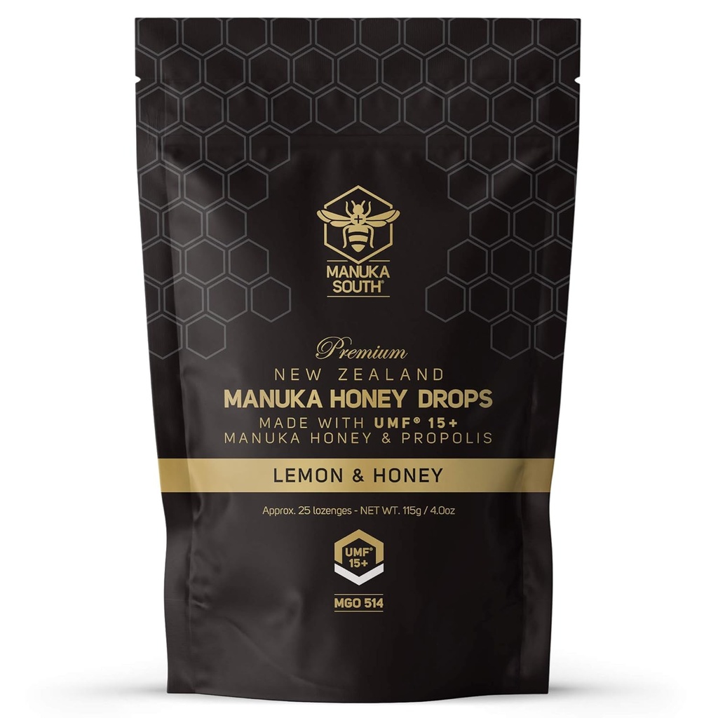 Manuka Honey Drops UMF 15+ / MGO 514+ & Propolis Drops Made in Noua Zeelandă 