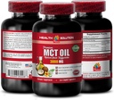 Suplimente suport energie - MCT ulei 3600MG, 100% pure, trigliceride lant mediu - mct ulei Made with Coconut Oil, mct pastile de ulei, mct ulei pentru memorie, mct ulei pentru creier, mct ulei de cocos - 1B 120Soft