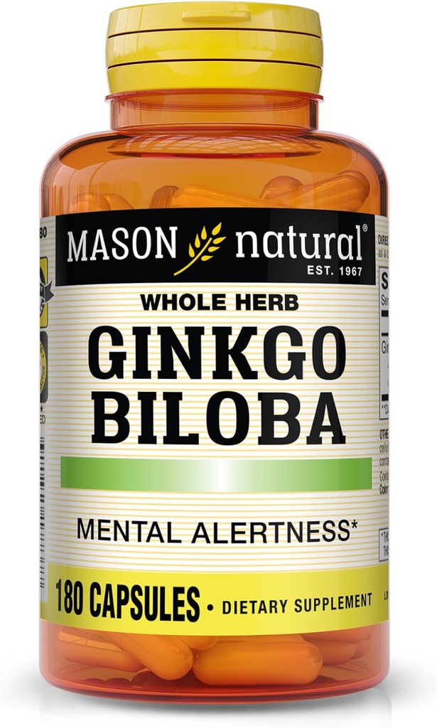 Mason Vitamine Ginkgo Biloba Capsule, 180 Conte