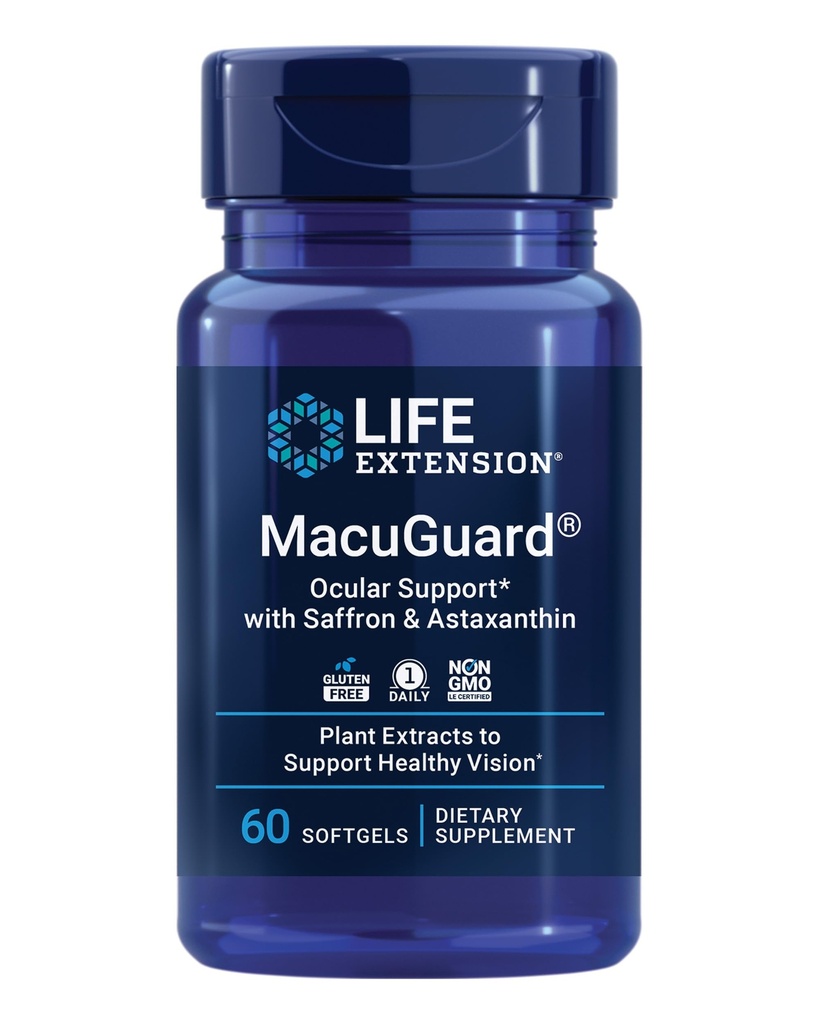 Life Extensie MacuGuard Suport Ocular cu Saffron & Astaxanthin 
