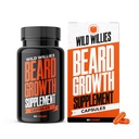 Wild Willies Barbă de creştere Vitamine - Natural BioSitol ASX Complex Suplimente de creştere barbă pentru bărbaţi - 60 capsule anti pierdere a părului pastile - Supliment pentru suport barbă mai gros, Prevenirea mâncărimii