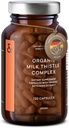 CLAV Organic Milk Thistle & Artichoke Extract Complex - Rich in Silymarin & Bitters - Suport hepatic + Detox Supliment - 120 capsule (60 zile de aprovizionare) - Vegan - Made in Germania