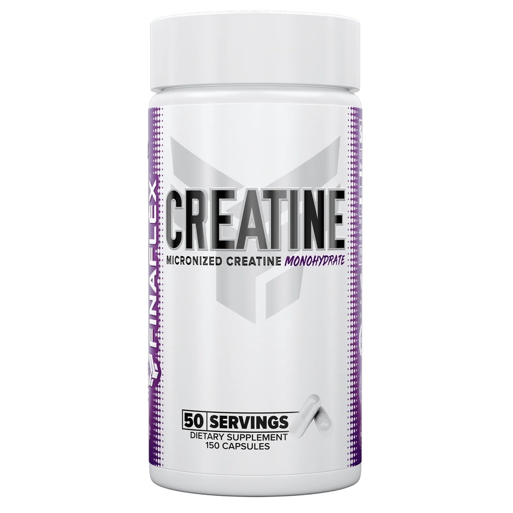 FINAFLEX CREATINE Pure - 150 capsule - Promovează puterea musculară, dimensiunea și performanța - 100% Creatină pură, Micronizată Monohidrat - NSF Certified - 50 Servings