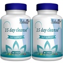 15 Day Cleanse, Gut și Colon Support, Advanced 15 Day Gut Cleanse Detox pentru femei și bărbați cu Senna, Cascara Sagrada & Psyllium Husk, Non-GMO, 30 Capsule