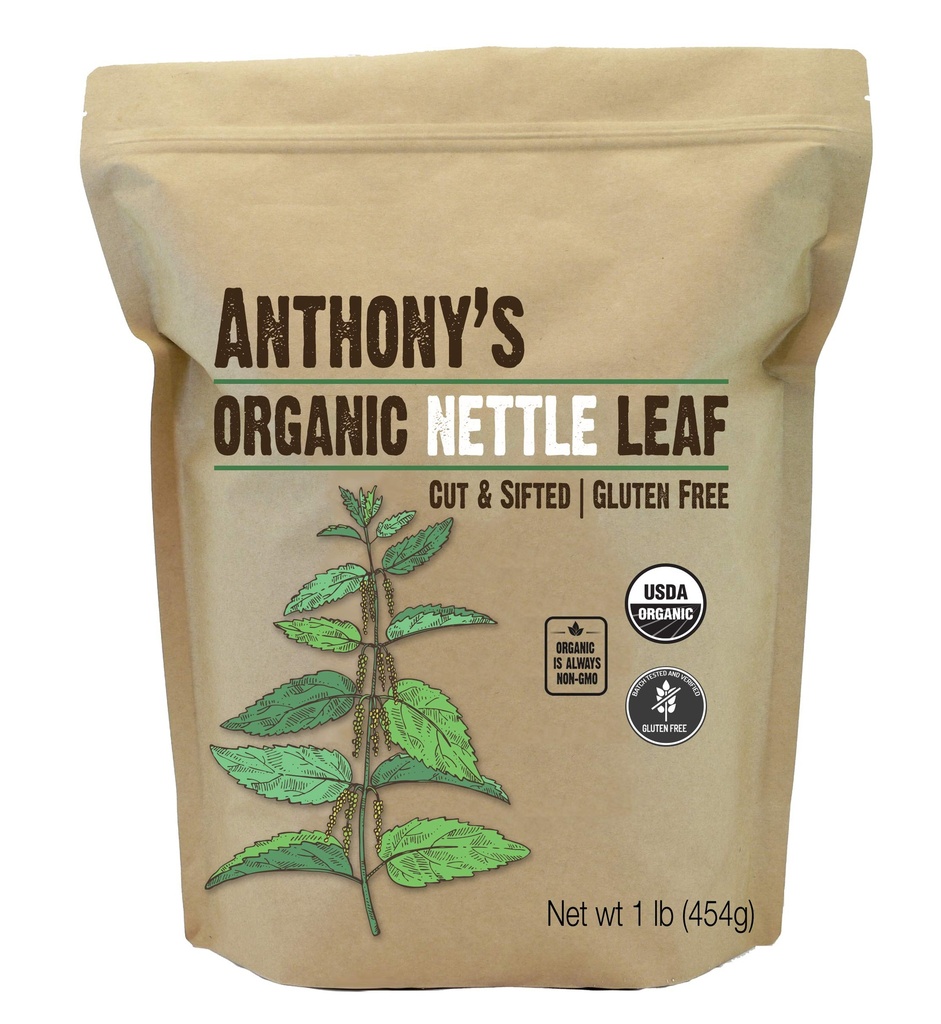 Anthony Organic Nettle Leaf, 1 lb, Gluten Free, Non OMG, Cut & Sifted, Non Iradiate, Keto Friendly