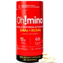 Oh!mino Essential Amino Acids Supliment. Capsule cofeinate. Toate cele 9 EAA, BCAA și perfect Amino pentru antrenamente, Amino Energy, și pentru a construi musculare, și Recupera mai repede.