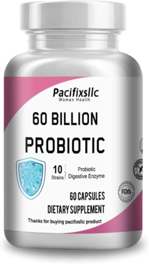 Probiotic 60 Miliarde capsule, Asigurarea calității cu sistem avansat de livrare Suport imun și Digestive Wellness pentru bărbați și femei