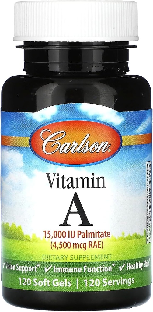 Carlson Labs Vitamin A Palmitat, 15000 UI, 120 Softgels
