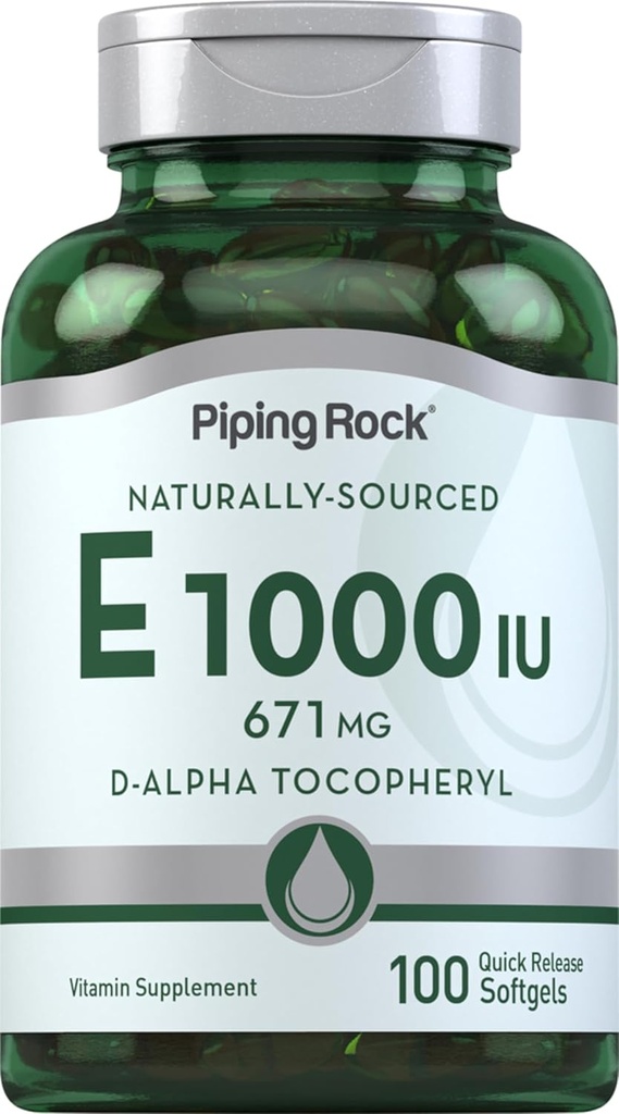Piping Rock Vitamina E 1000 UI Softgel Capsule 