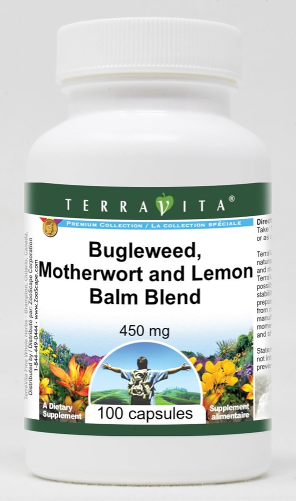 Suport tiroidian - Bugleweed, Motherwort și Lemon Balm - 450 mg (100 capsule, ZIN: 511178) - 2 ambalaj