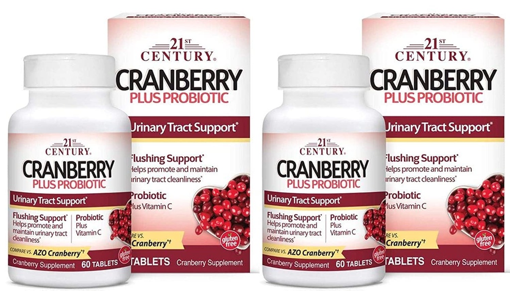 21st Century Cranberry Plus tablete probiotice, 2 Număr