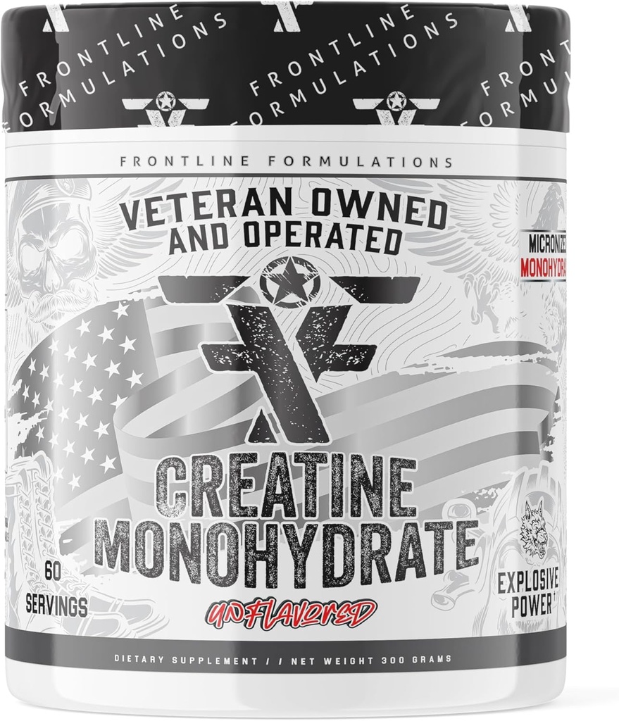 Creatină Monohidrat, Promovează creștere musculară Lean, Nearomate, SIDA Recuperare musculară, Supliment post-workout, Veteren deținute și exploatate (60 Servings, Creatină Monohidrat)