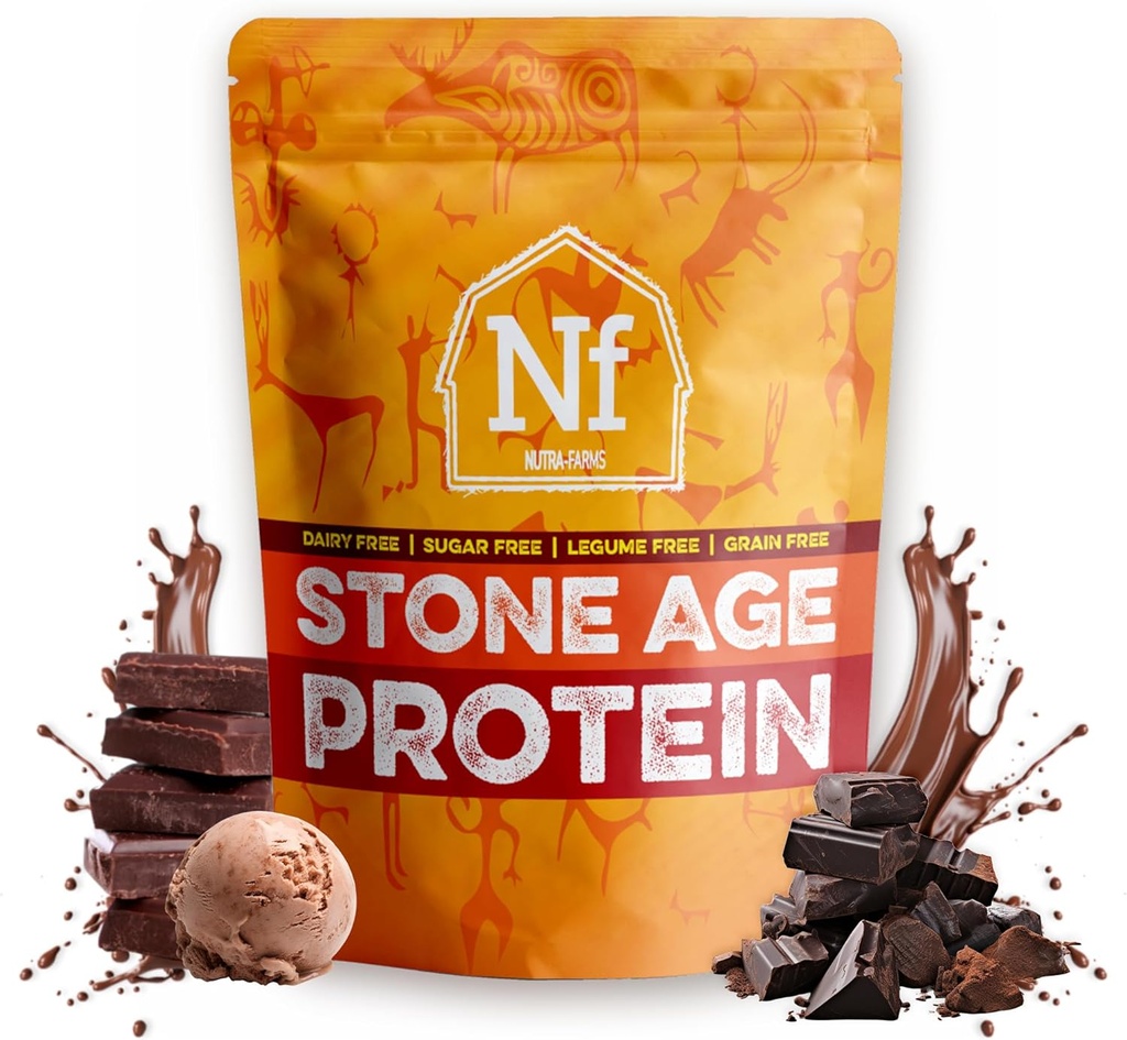 Nutra Farms Stone Age Pudră de proteine alb-gluten-liber de ou Pudră de grăsime Albă Pudră de Eg Albă 