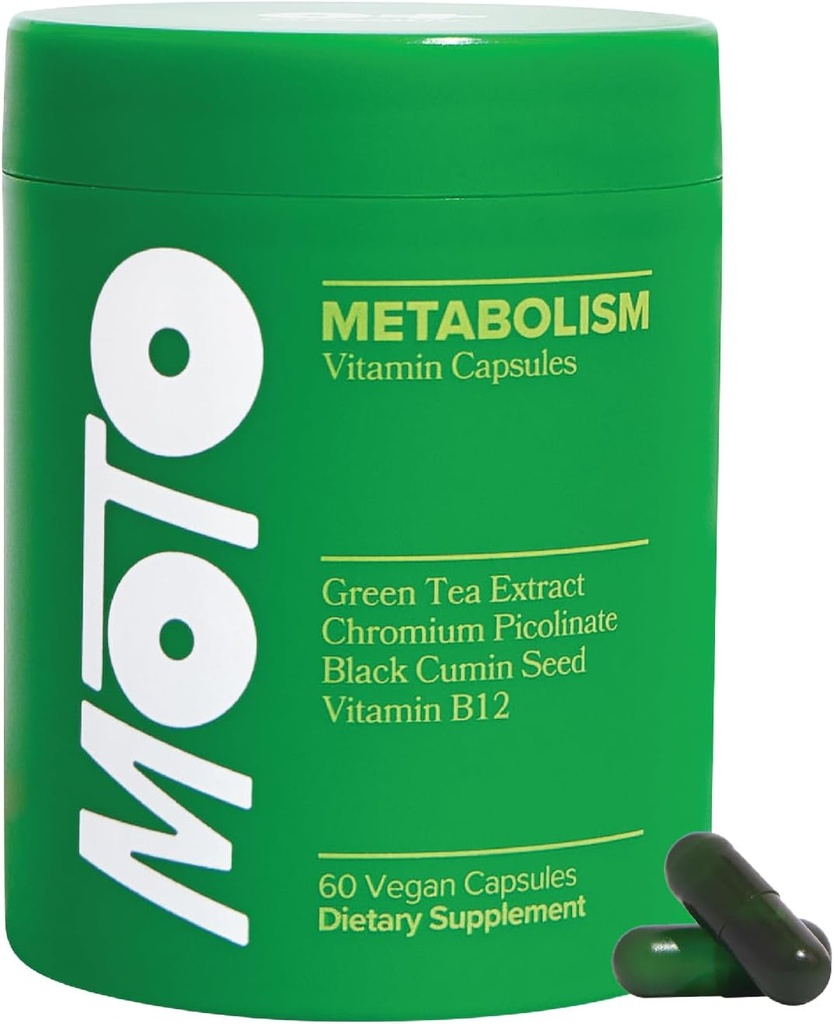 O Susţinere posibilă a metabolismului femeii Moto - Energie, Curb Cravings, Metabolism sănătos - Capsule Vegane, 30 Servings