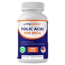 Acid folic vitamatic 400 mcg - 500 comprimate vegetariene - Vitamina B9