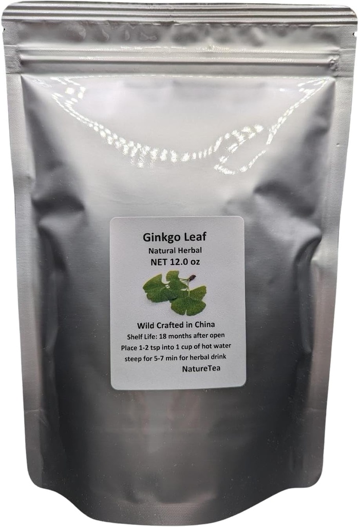 Ginkgo Leaf - Premium Ginkgo Biloba Loose Leaf 100% din natură (12 oz)