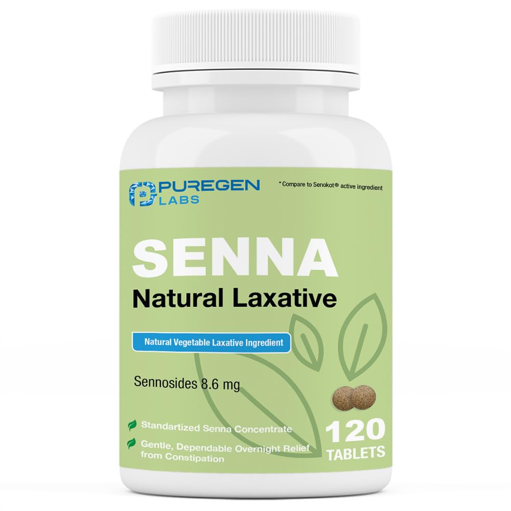 Puregen Labs Senna 8.6 mg Tablets (120 Count) 