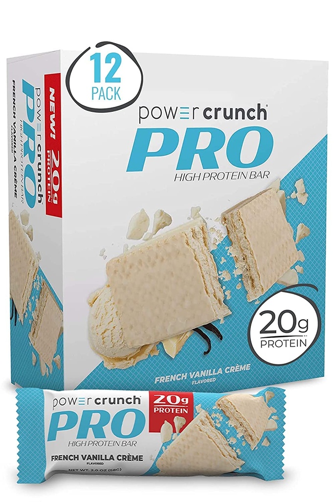 Power Crunch PRO, French Vanilla Creme, 2 Ounces (12 Conte)