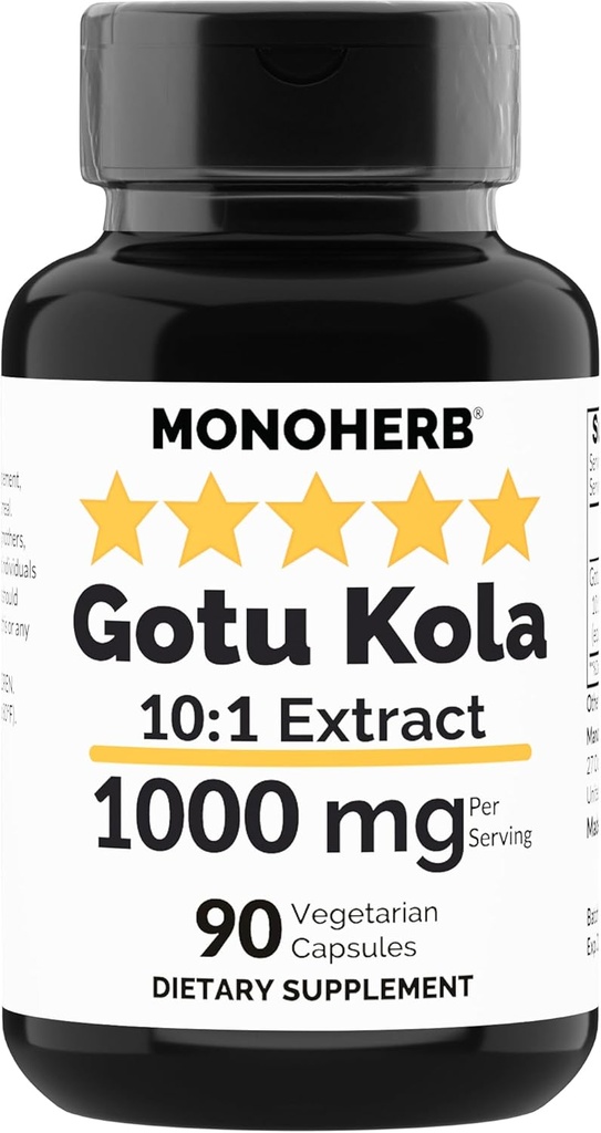 MONOHERB Gotu Kola Extract 1000 mg - 90 capsule vegetariene