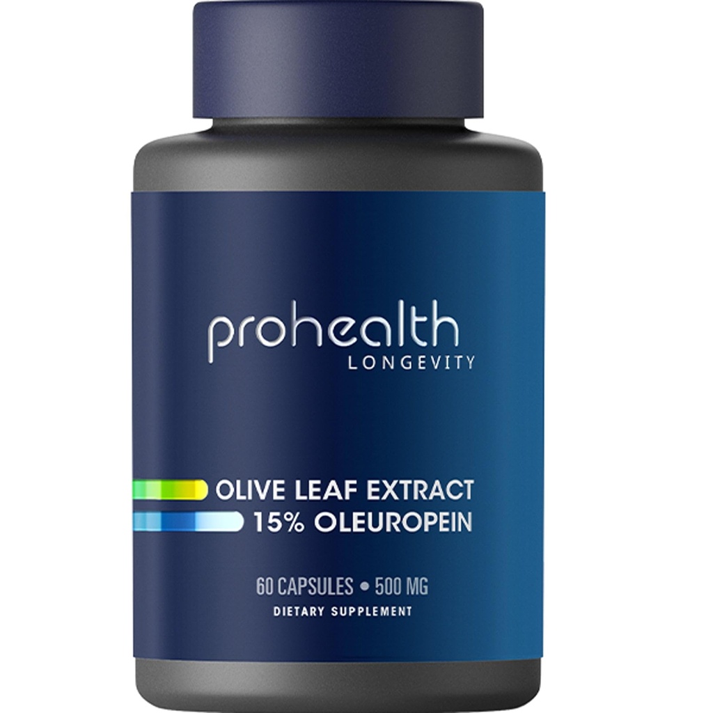 Extract de frunze de măsline ProHealth (15% Oleuropeină) (500 mg, 60 capsule vegetale)