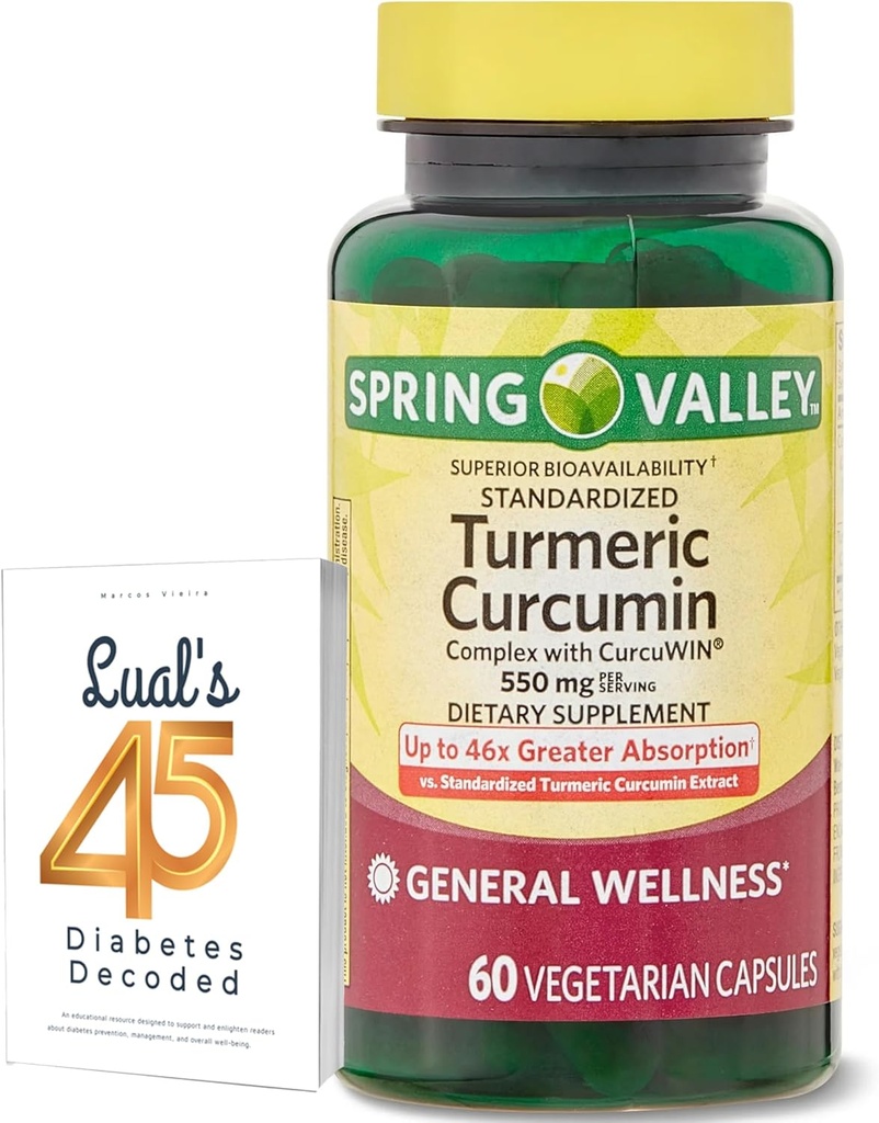 Valea de primăvară Curcumin Curcumin Supliment Bundle cu Lual 45 Diabet zaharat decodat 