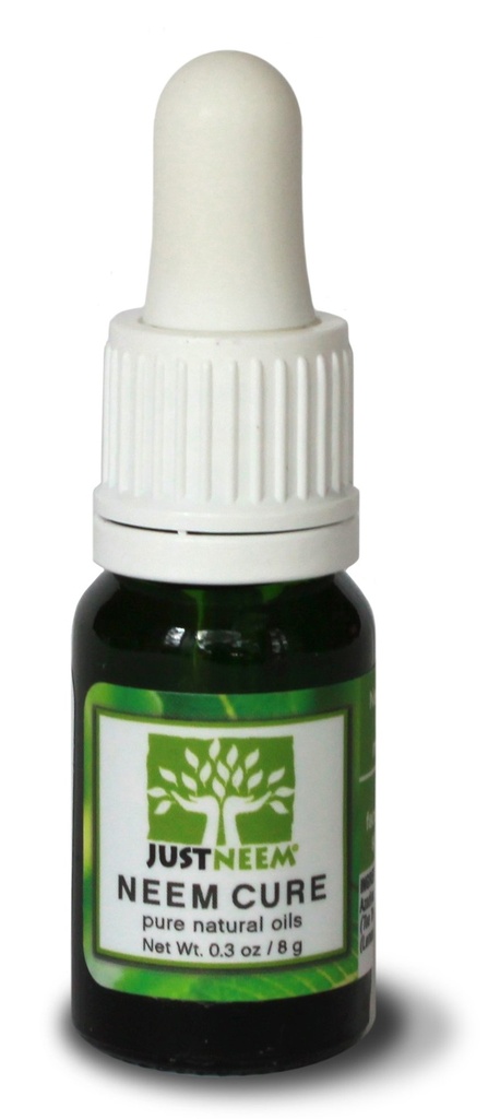 JustNeem Neem Cure Ulei - Natural - Cel mai bun pe Acnee, Psoriazis, Eczemă, Rosacea, Frig Sores, Nails Toe, Bug și Spider Bites și alte Iritații ale pielii. - 0. 3 oz