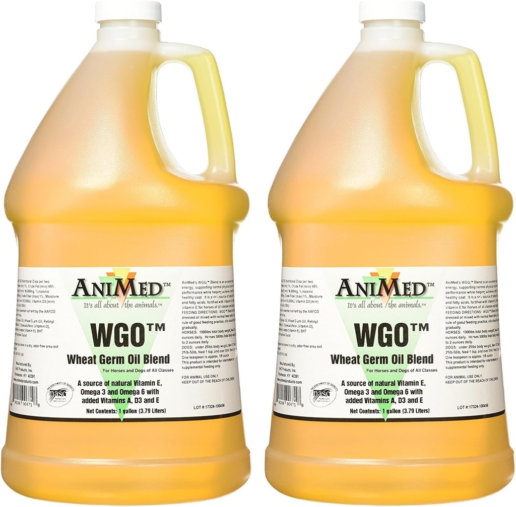 AniMed WGO Wheat Germ Oil Blend Supliment, 1 Gallon (2 ambalaj)
