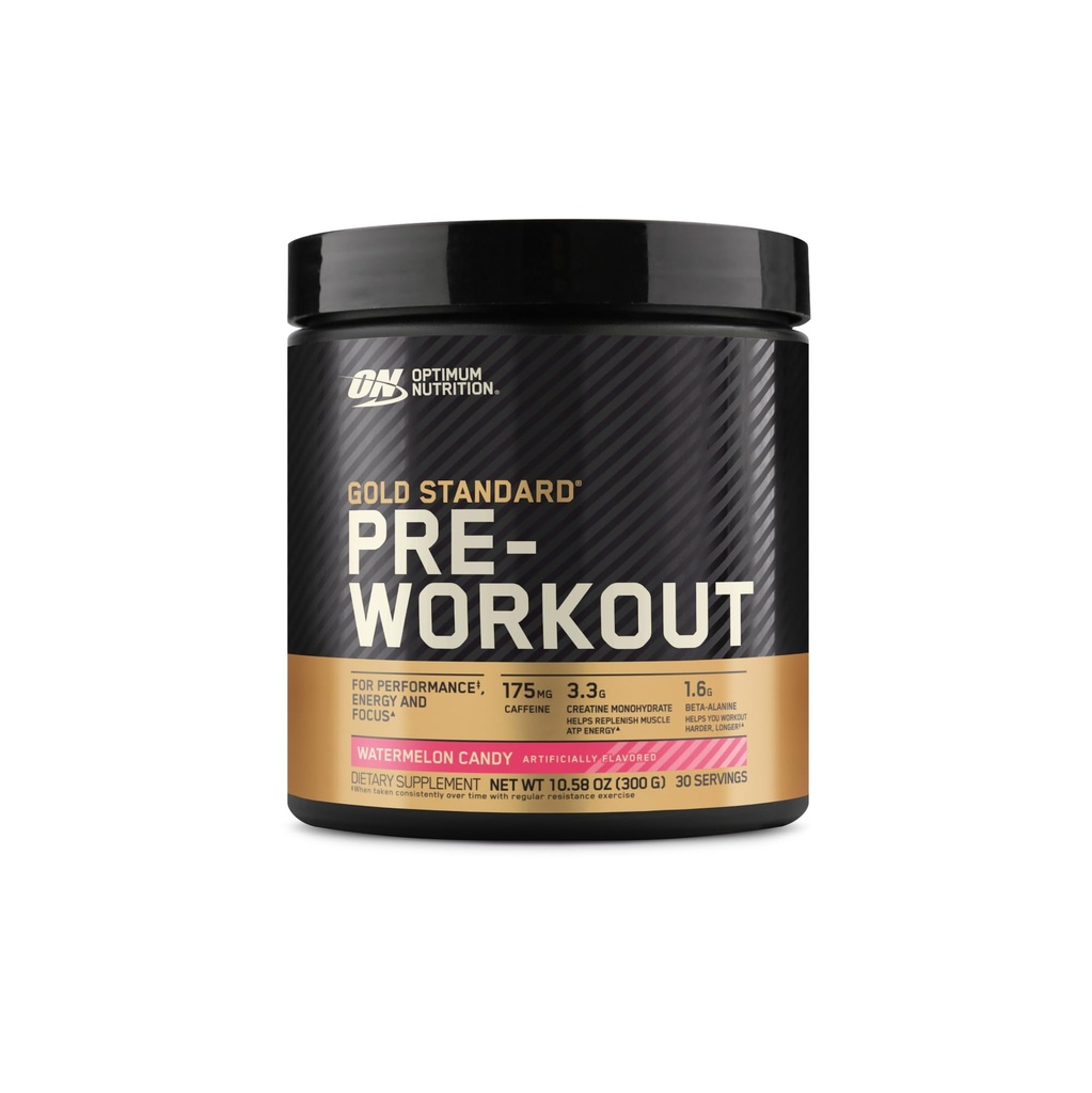 Optimum Nutrition Gold Standard Pre-Workout, Vitamina D pentru Suport Imun, cu Creatina, Beta-Alanină și Cafeina pentru Energie, Keto Friendly, Pepene verde Candy, 30 Serviri (Packaging May Vary)