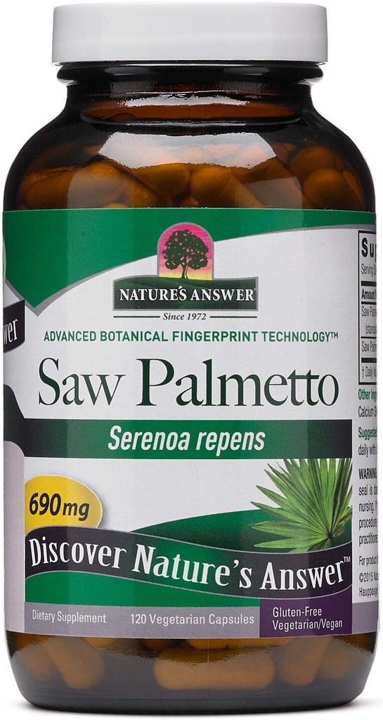 Răspunsul naturii Saw Palmetto Prostate 690mg 120-Capsulele Suplimentul 