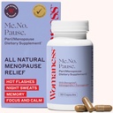Femeie Menopause Suplimente pentru femei - Perimenopauza & Menopauza Hotflashes Relief, Transpiratii nocturne, uscatura vaginala, Brain Fog & Mood Support - Hormone & Estrogen-Free - 30 capsule