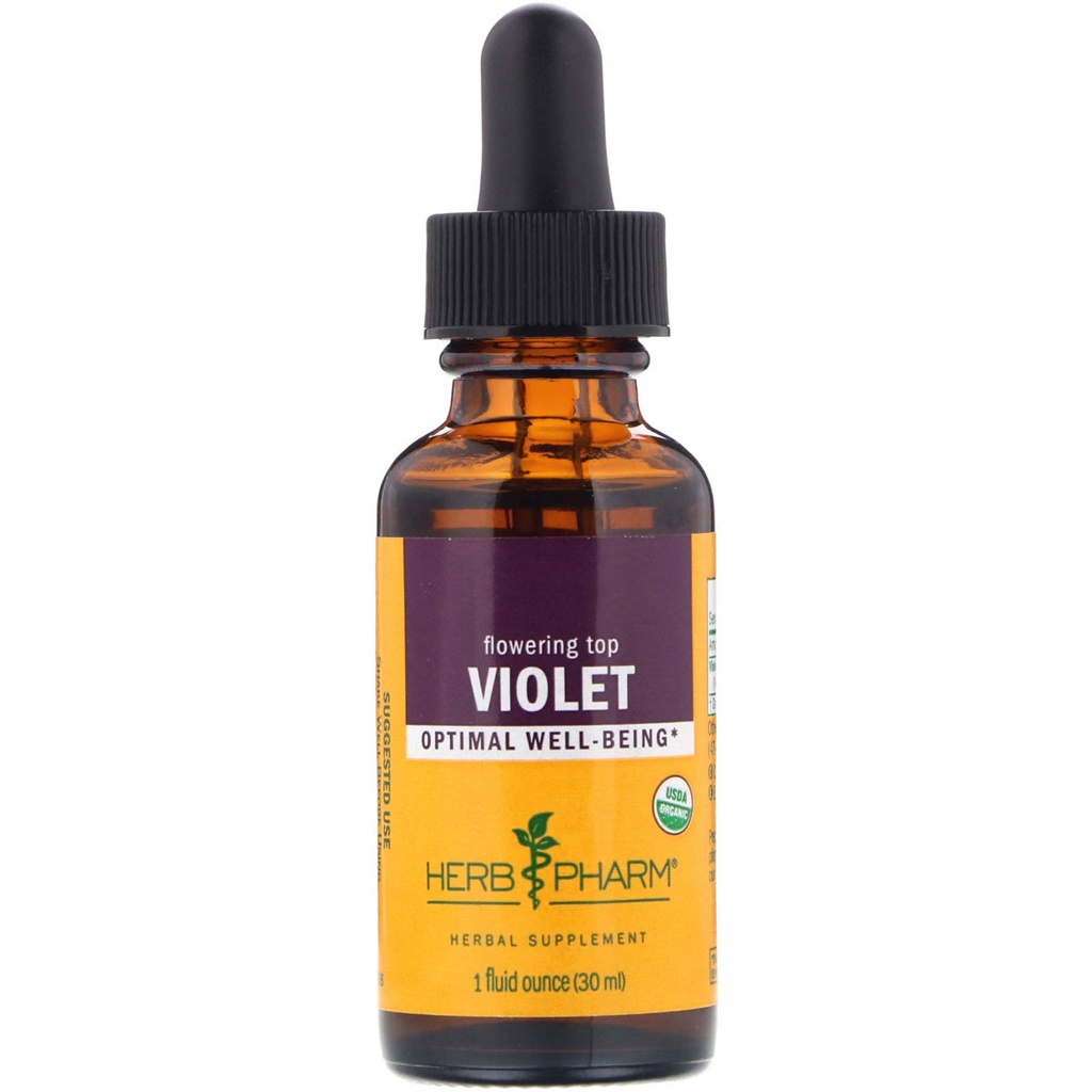 Herb Pharm Certified Organic Violet lichid Extract, 1 Fl oz