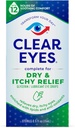 Clear Eyes Dry & Itchy Eye Relief Picături oftalmice, 0.5 Fl Oz
