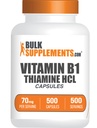 vracSupplements.com Capsulele de tiamină HCl - clorhidrat de tiamină, suplimente de vitamina B1 - fără gluten, 1 capsulă per Serving, 500 Count (Pachet de 1)